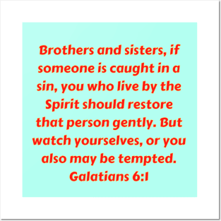 Bible Verse Galatians 6:1 Posters and Art